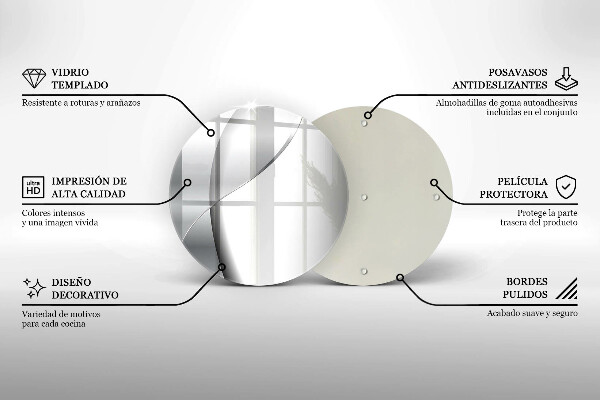 Tagliere in vetro Astrazione del metallo argentato
