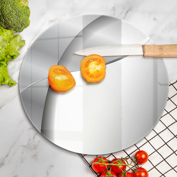 Tagliere in vetro Astrazione del metallo argentato