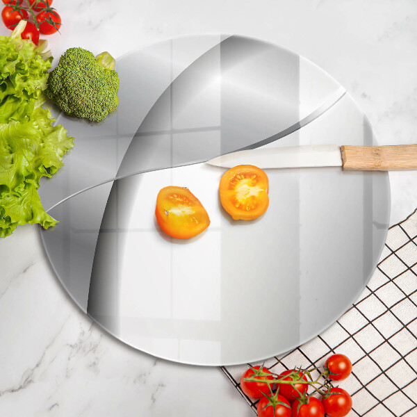 Tagliere in vetro Astrazione del metallo argentato