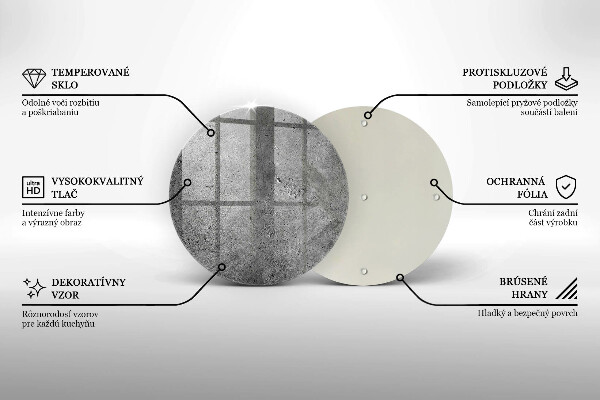 Tagliere in vetro Struttura in pietra concreta
