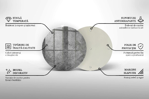 Tagliere in vetro Struttura in pietra concreta