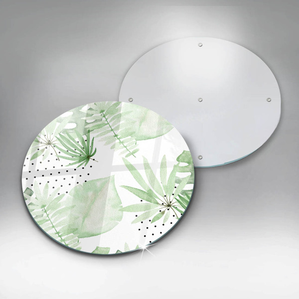 Tagliere in vetro temperato Foglie ad acquerello