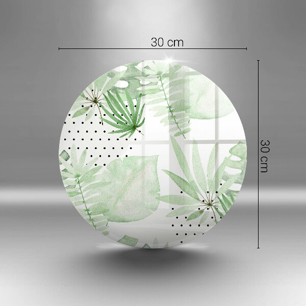 Tagliere in vetro temperato Foglie ad acquerello