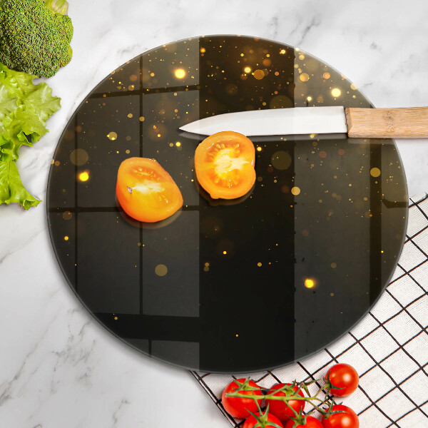 Tagliere in vetro temperato Scintillio d'oro