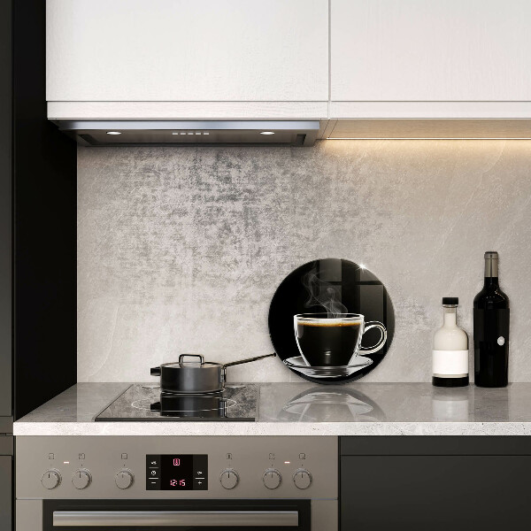 Tagliere in vetro temperato Un bicchiere di caffè caldo