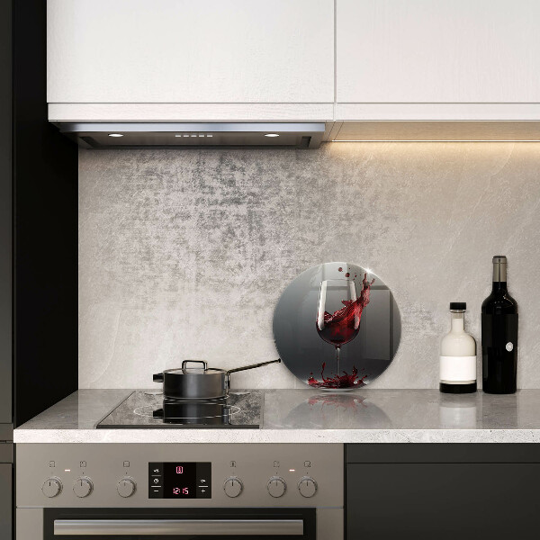 Tagliere in vetro temperato Vino rosso in un bicchiere