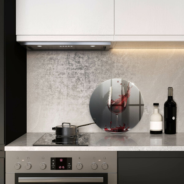 Tagliere in vetro temperato Vino rosso in un bicchiere