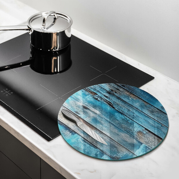 Tagliere in vetro temperato Vecchie tavole blu