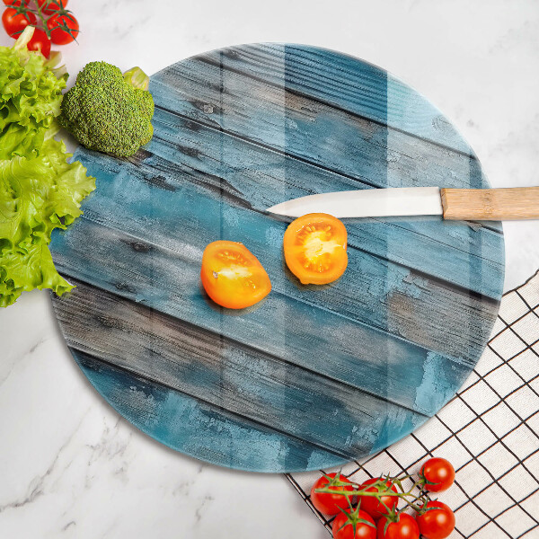 Tagliere in vetro temperato Vecchie tavole blu