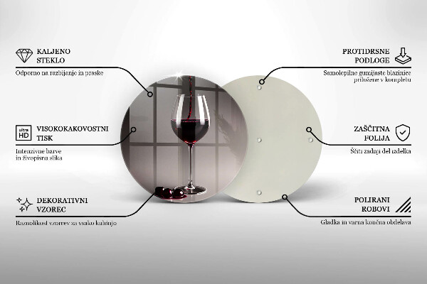 Tagliere in vetro temperato Vetro e uva