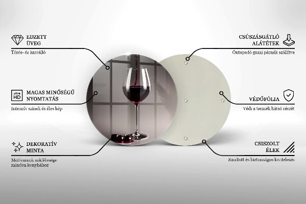 Tagliere in vetro temperato Vetro e uva