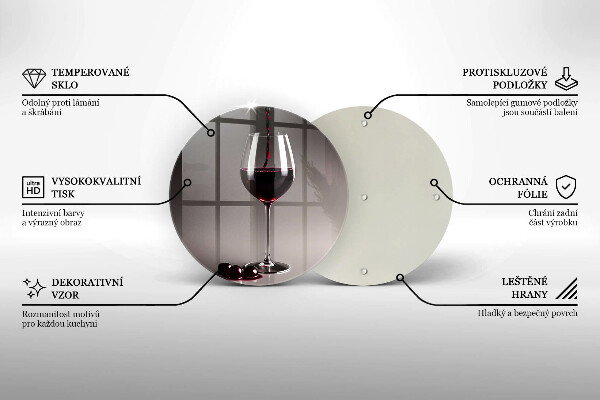 Tagliere in vetro temperato Vetro e uva