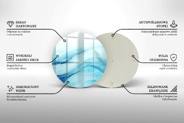 Tagliere in vetro temperato Onde astratte