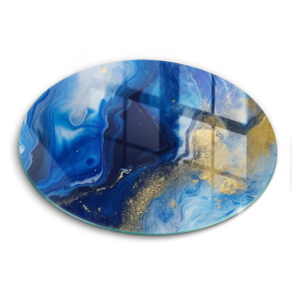 Tagliere in vetro temperato Marmo blu e oro