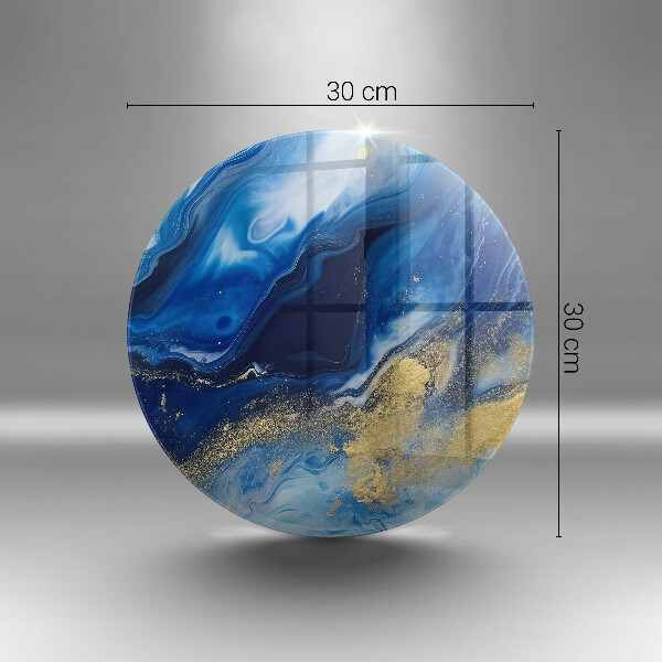 Tagliere in vetro temperato Marmo blu e oro