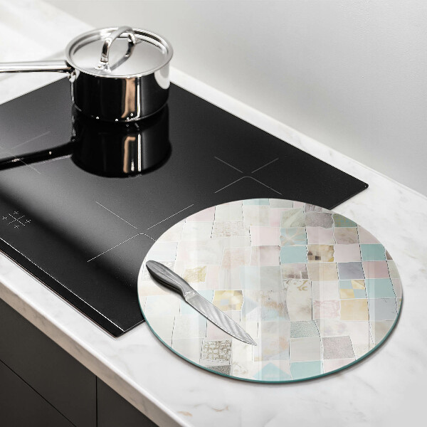 Tagliere in vetro temperato Composizione pastello