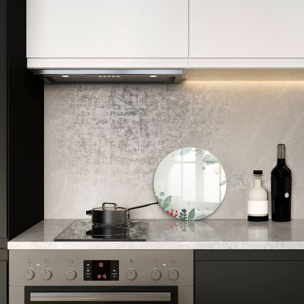 Tagliere in vetro Foglie ad acquerello