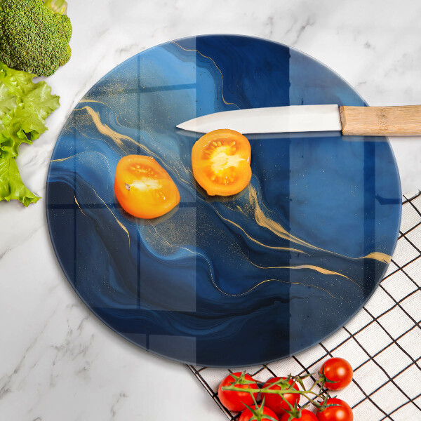 Tagliere in vetro temperato Astrazione del cobalto