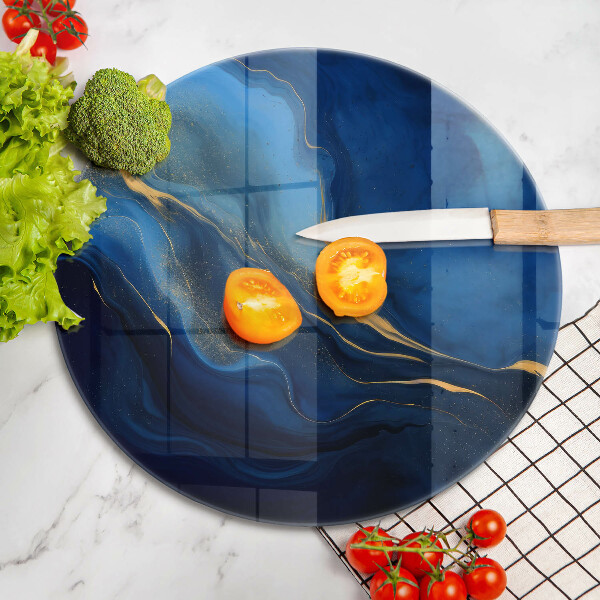 Tagliere in vetro temperato Astrazione del cobalto