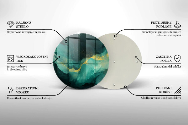 Tagliere in vetro temperato Verde bottiglia