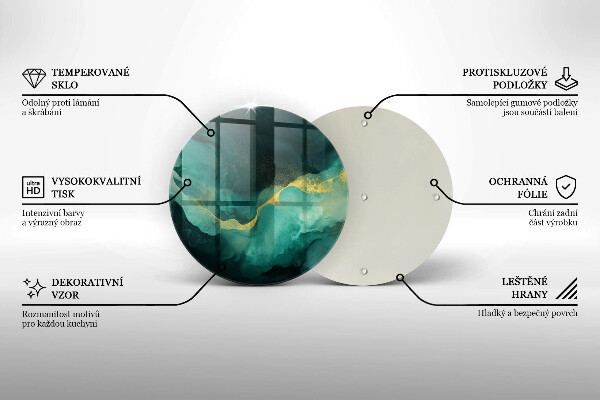 Tagliere in vetro temperato Verde bottiglia