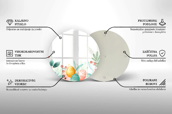 Tagliere in vetro uova di Pasqua