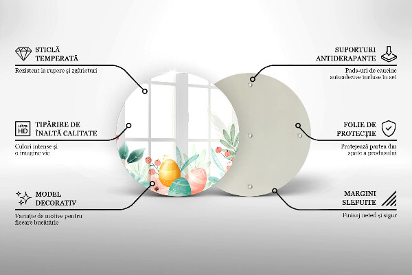 Tagliere in vetro uova di Pasqua