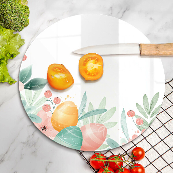 Tagliere in vetro uova di Pasqua