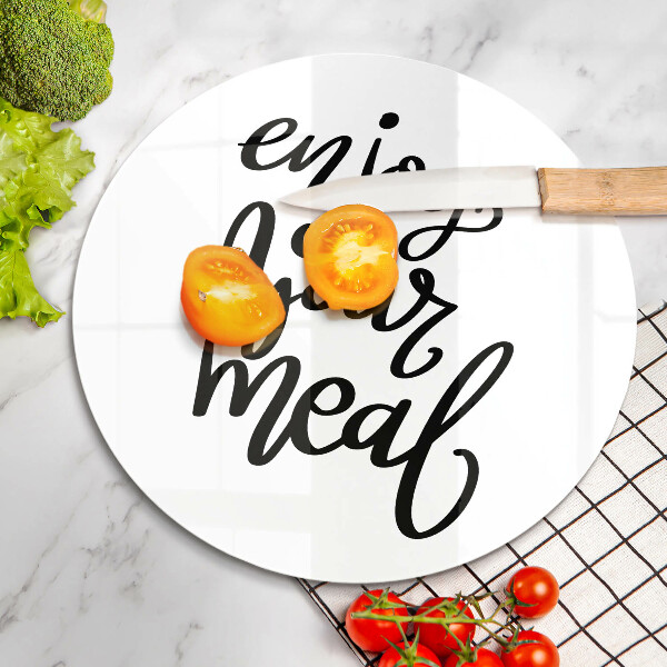 Tagliere in vetro temperato Enjoy your meal