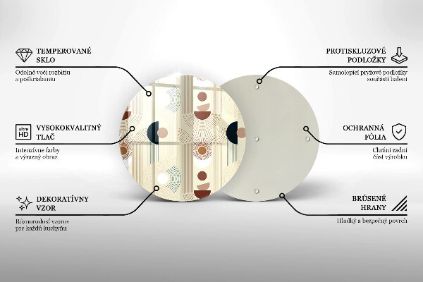 Tagliere in vetro Forme geometriche boho