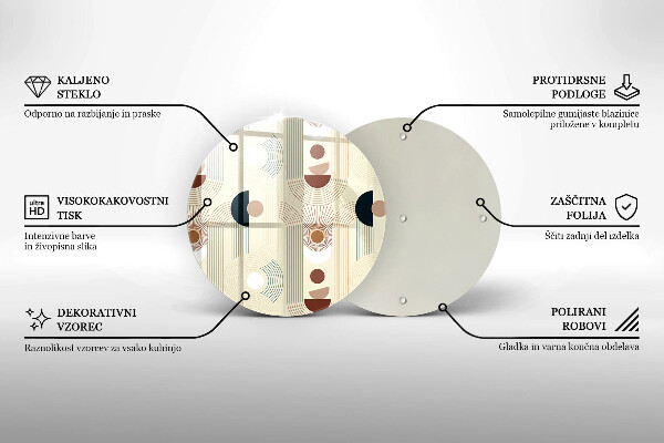 Tagliere in vetro Forme geometriche boho