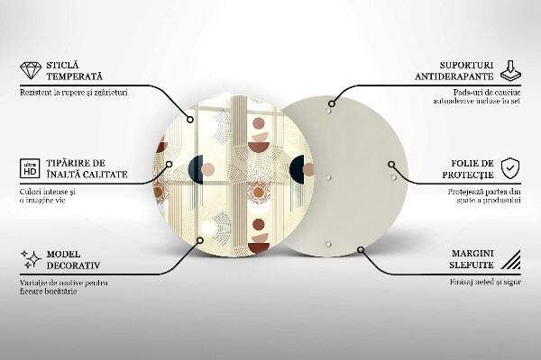 Tagliere in vetro Forme geometriche boho