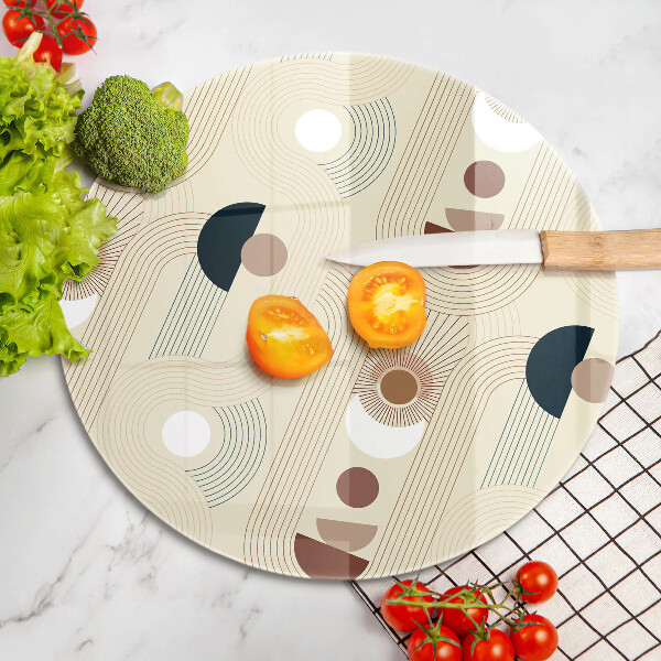 Tagliere in vetro Forme geometriche boho