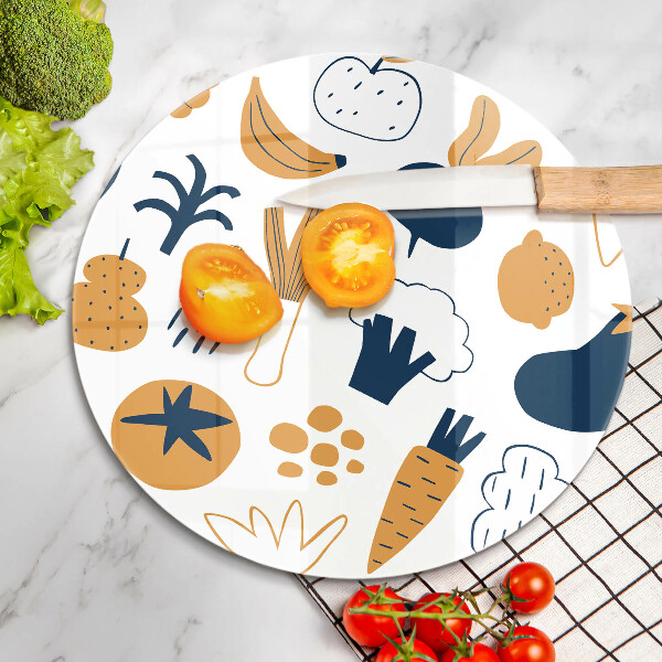 Tagliere in vetro Illustrazione del cibo