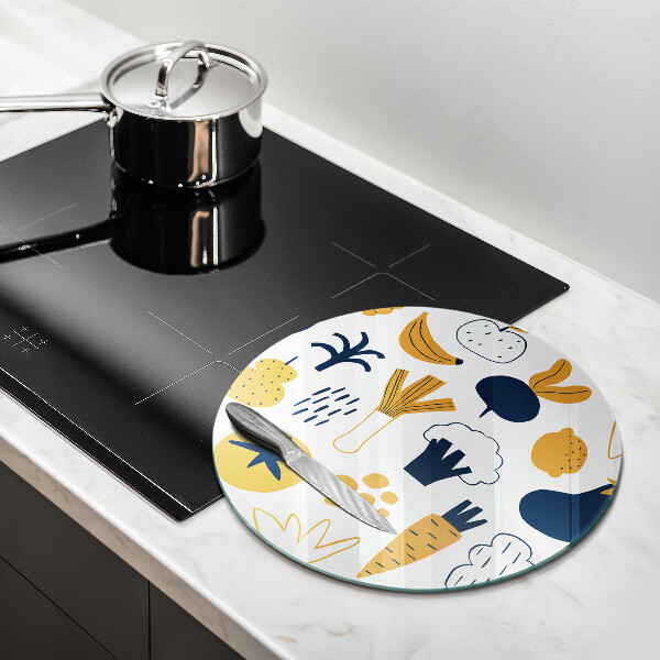 Tagliere in vetro Illustrazione del cibo