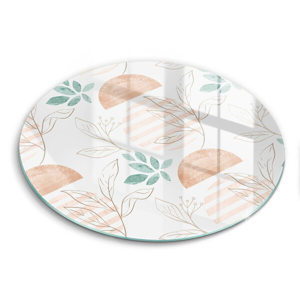 Tagliere in vetro Modello di foglie Boho