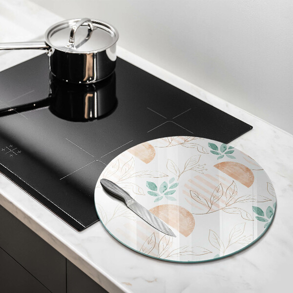 Tagliere in vetro Modello di foglie Boho