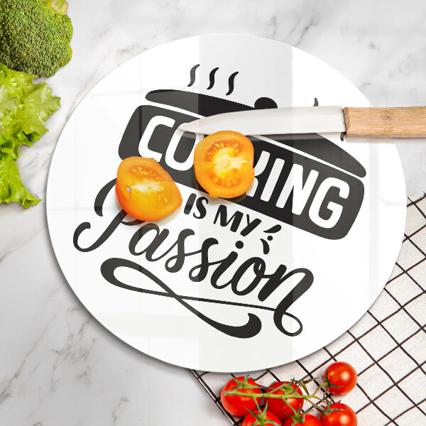 Tagliere in vetro Cucinare è la mia passione