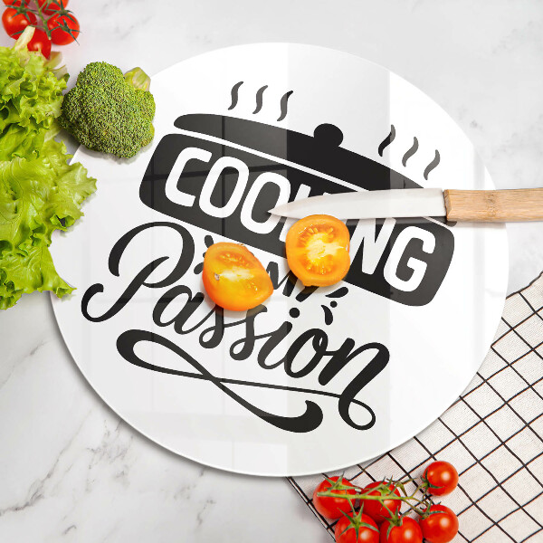 Tagliere in vetro Cucinare è la mia passione