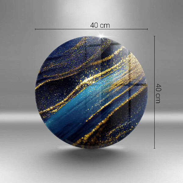 Tagliere in vetro temperato Astrazione blu navy