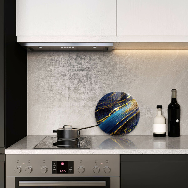 Tagliere in vetro temperato Astrazione blu navy