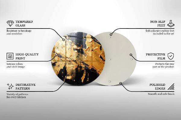 Tagliere in vetro temperato Texture di vernice elegante