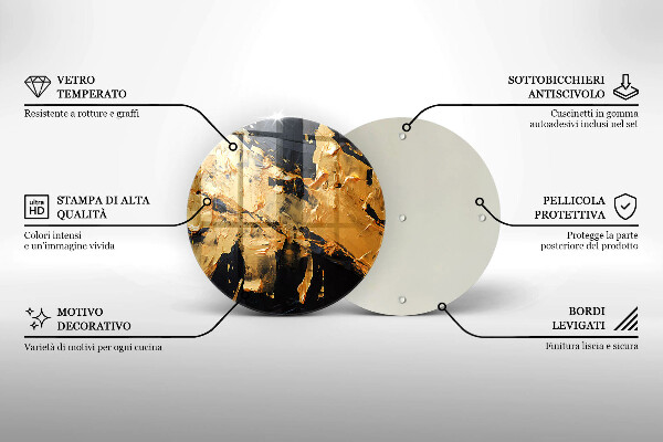 Tagliere in vetro temperato Texture di vernice elegante