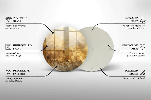 Tagliere in vetro temperato Trama ricca