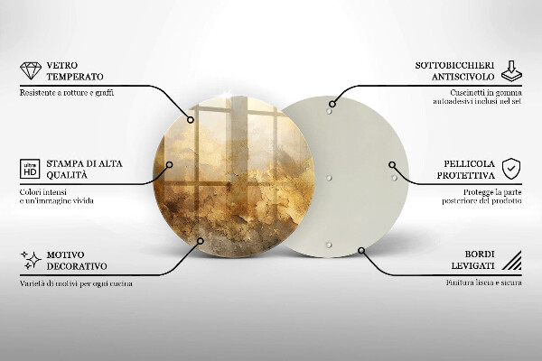 Tagliere in vetro temperato Trama ricca