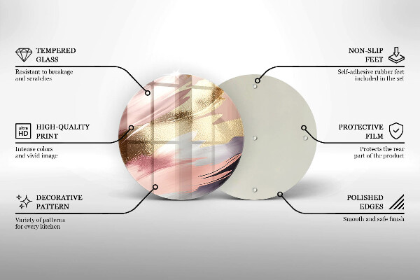 Tagliere in vetro temperato Macchie pastello