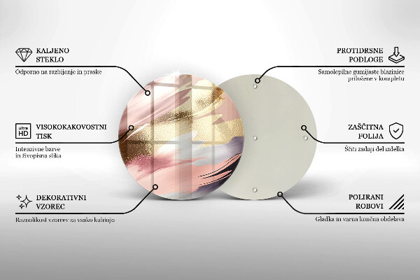 Tagliere in vetro temperato Macchie pastello