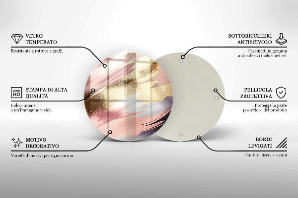 Tagliere in vetro temperato Macchie pastello