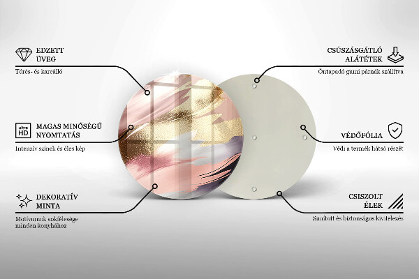 Tagliere in vetro temperato Macchie pastello