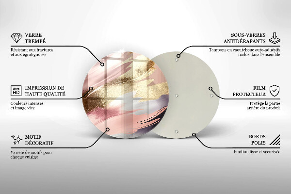 Tagliere in vetro temperato Macchie pastello